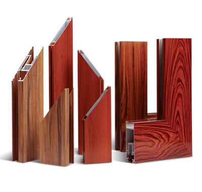 Wood Grain Effect Aluminium Profile